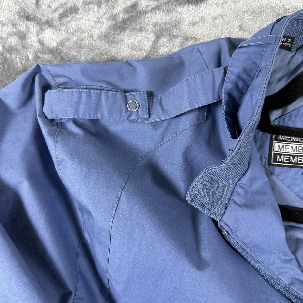 Members Only Mens Iconic Racer Jacket Blue Vintage 44L Full Zip Epaulettes - Picture 10 of 14
